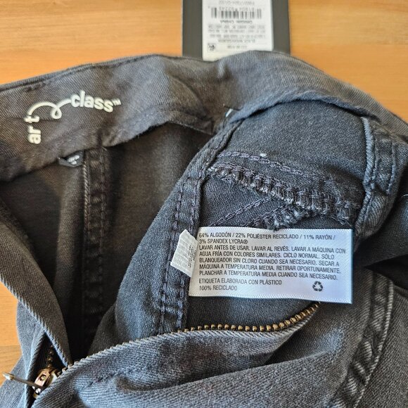 Art Class - Girls' Mini Skirt Side Seam Denim - Size S 6/6X Black Wash - Picture 8 of 10